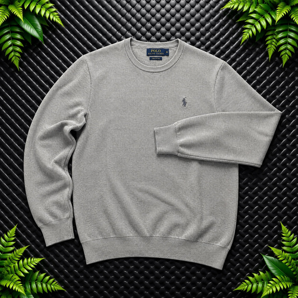 Ralph Lauren Grey Crewneck Jumper | Men’s Classic Fit L / 3680