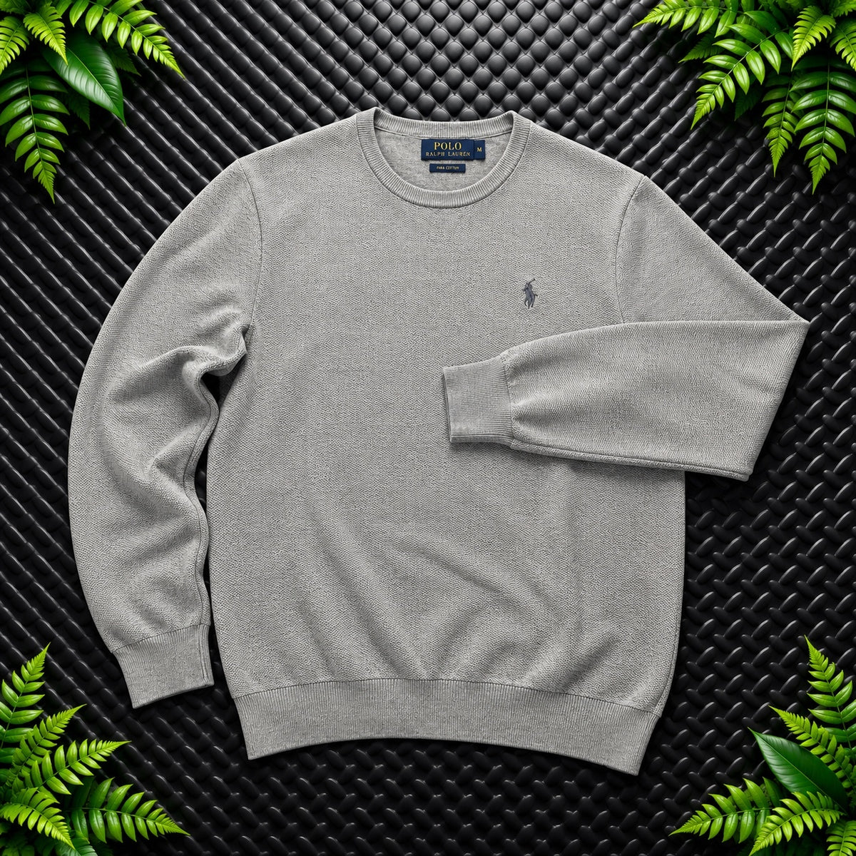 Ralph Lauren Grey Crewneck Jumper | Men’s Classic Fit L / 3680