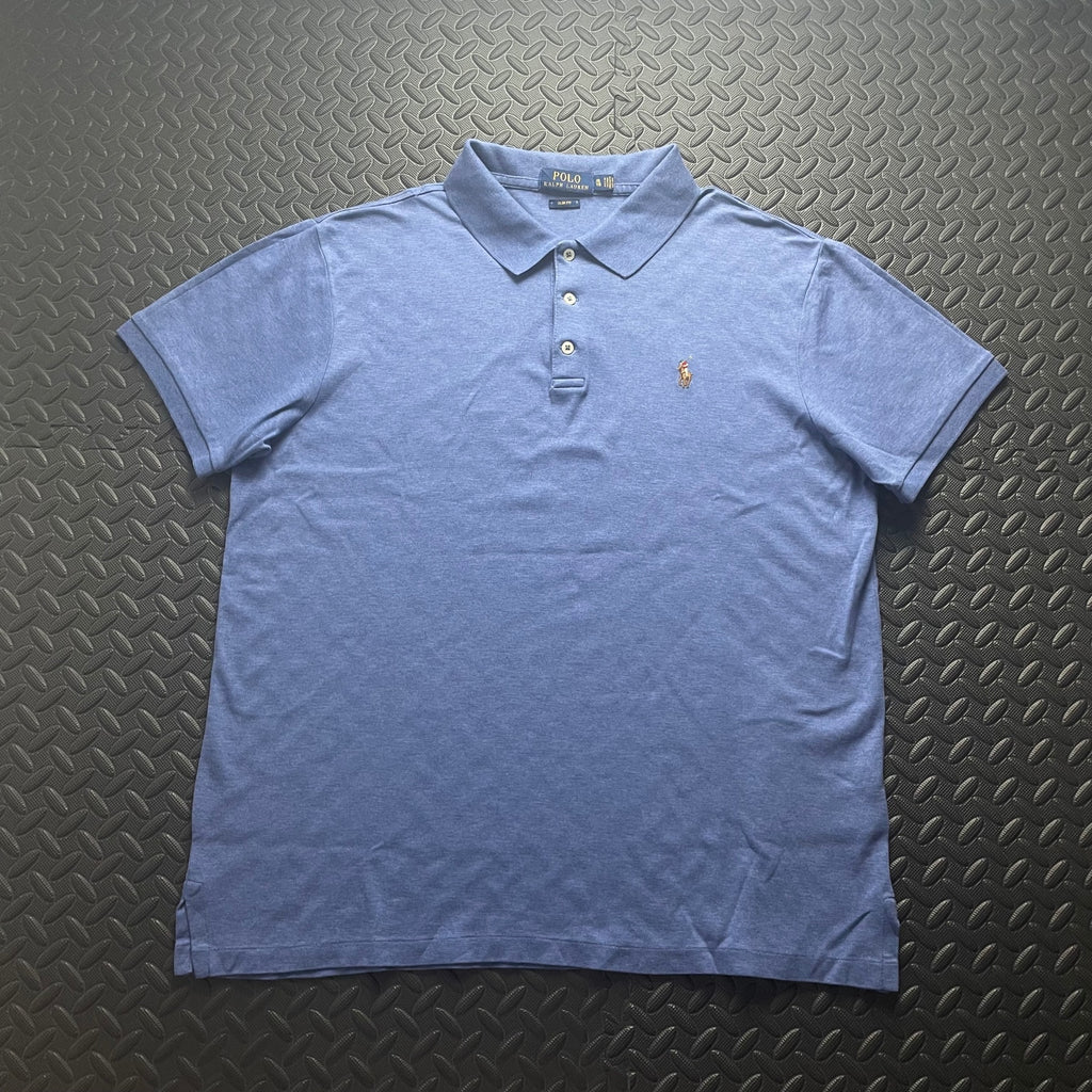 Ralph Lauren Blue Polo Shirt | Men’s Slim Fit XL / 3404