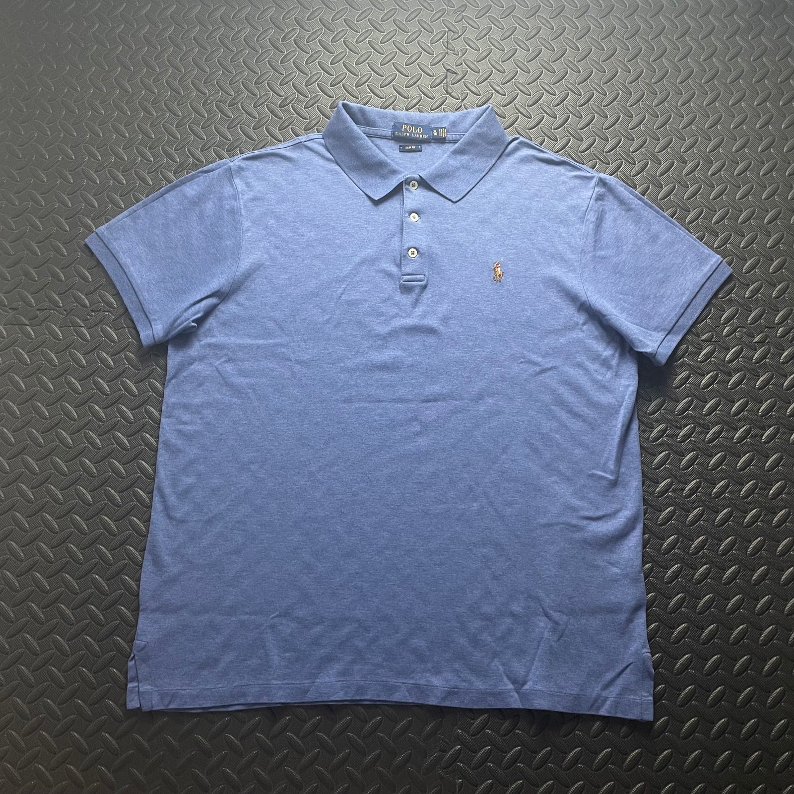 Ralph Lauren Blue Polo Shirt | Men’s Slim Fit XL / 3404