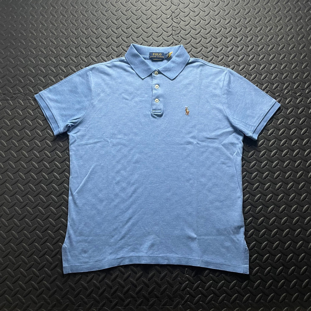 Ralph Lauren Light Blue Polo Shirt | Men’s Custom Slim Fit M / 3638