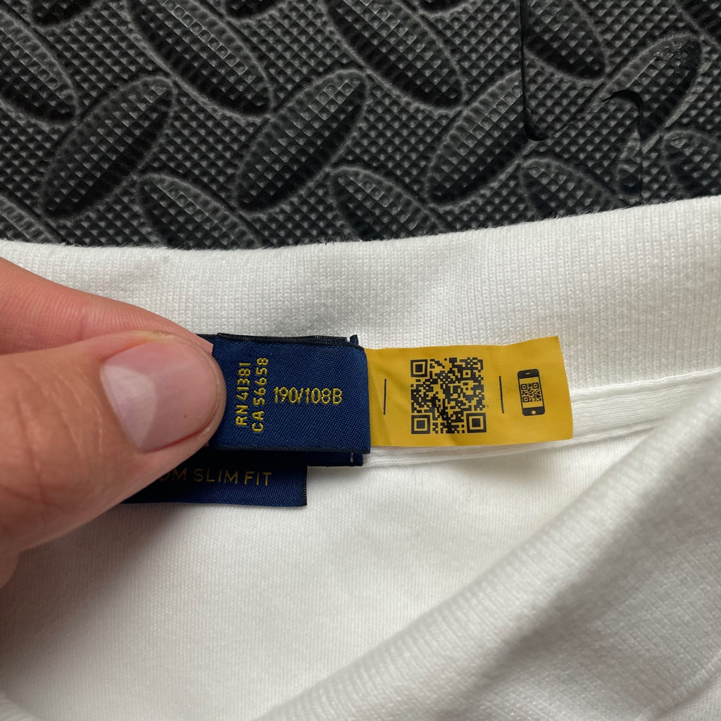 Ralph Lauren White Polo Shirt | Men’s Custom Slim Fit XXL / 3657