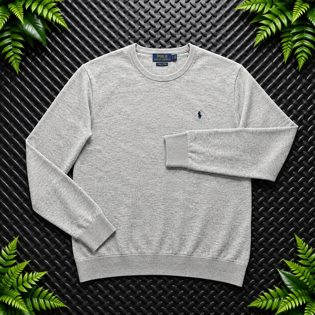 Ralph Lauren Grey Crewneck Jumper | Men’s Classic Fit L / 3685
