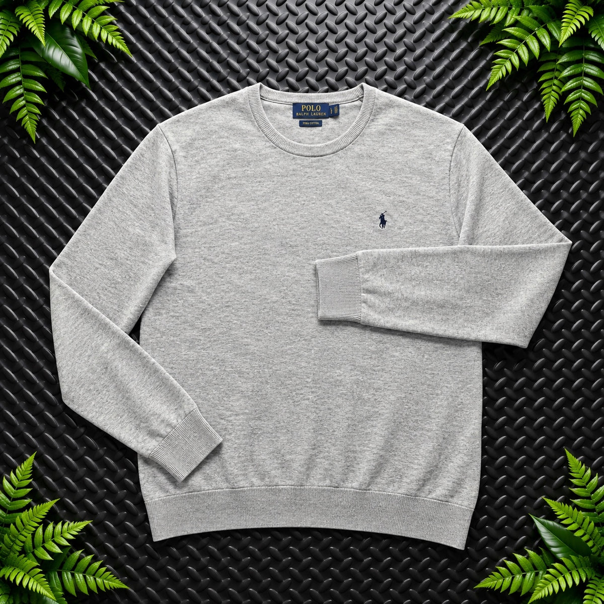 Ralph Lauren Grey Crewneck Jumper | Men’s Classic Fit L / 3685