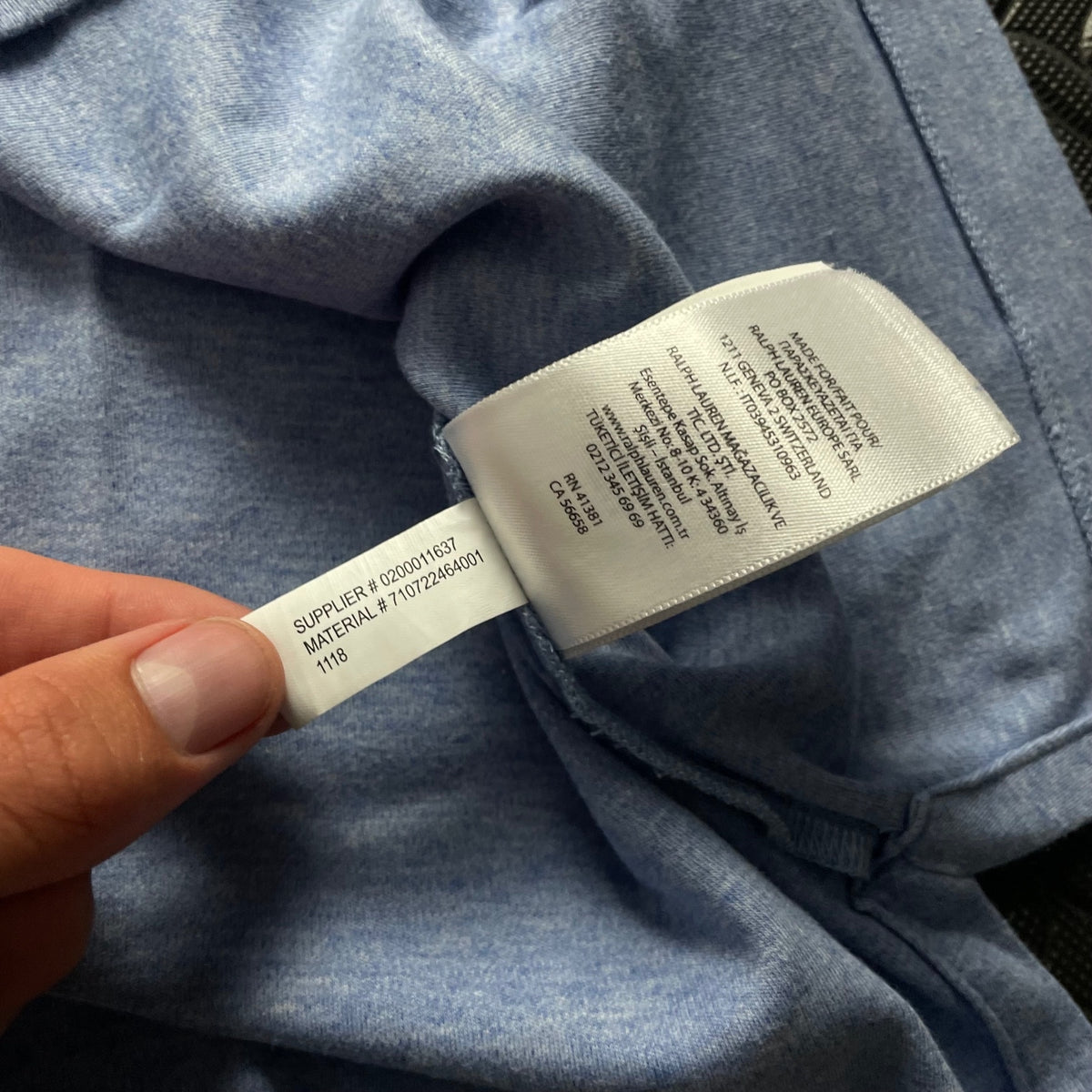 Ralph Lauren Light Blue Polo Shirt | Men’s Classic Fit L / 3618