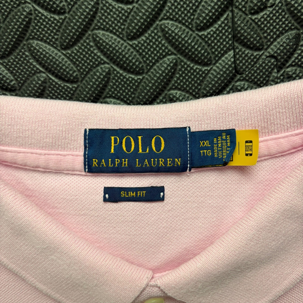 Ralph Lauren Pink Polo Shirt | Men’s Slim Fit XXL / 3858