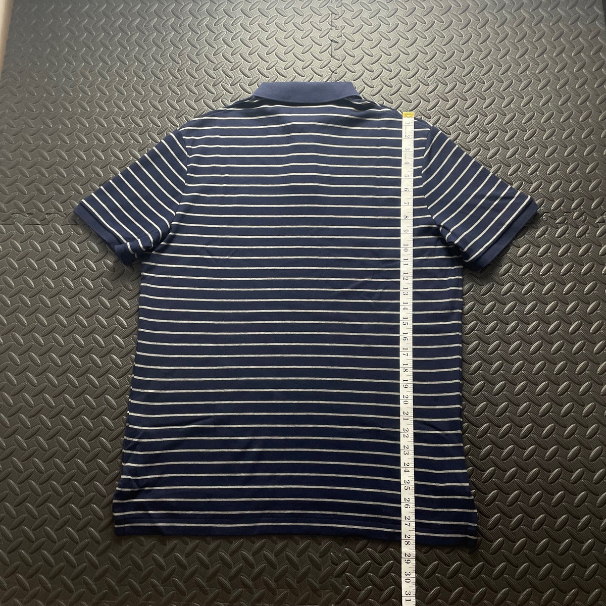 Ralph Lauren Navy Striped Polo Shirt | Men’s Classic Fit M / 3755