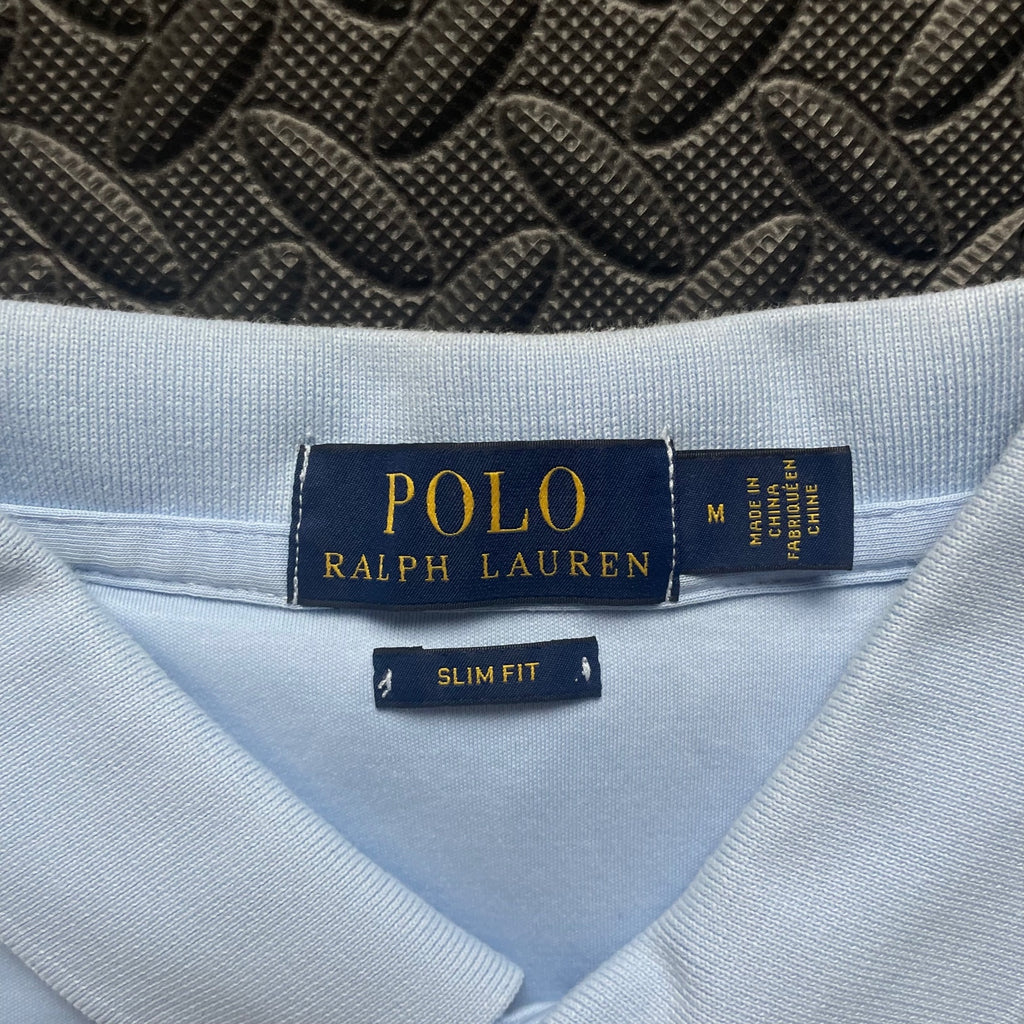 Ralph Lauren Light Blue Polo Shirt | Men’s Slim Fit M / 3400