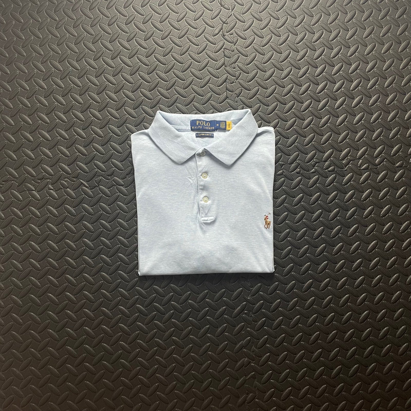 Ralph Lauren Light Blue Polo Shirt | Men’s Custom Slim Fit M / 3396