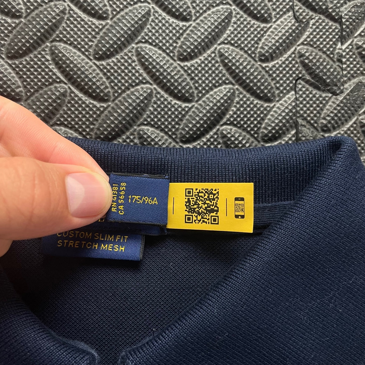 Ralph Lauren Navy 1/4 Zip Polo Shirt | Men’s Custom Slim Fit M / 3620