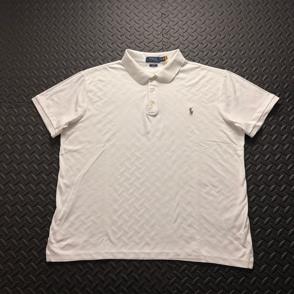 Ralph Lauren White Polo Shirt | Men’s Slim Fit XL / 3816