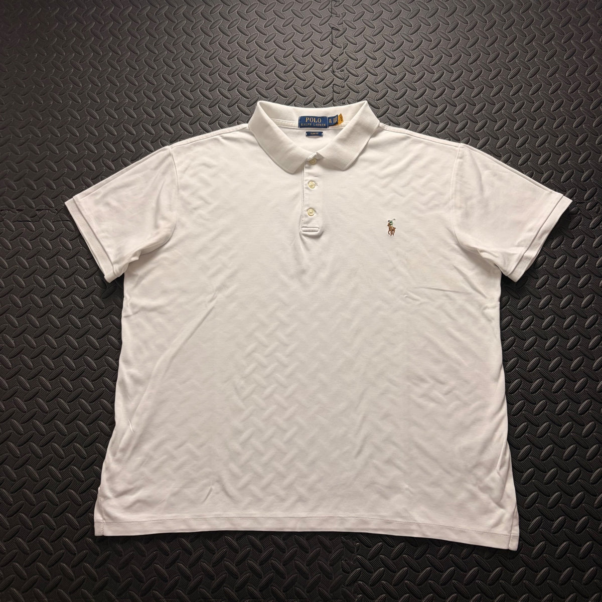 Ralph Lauren White Polo Shirt | Men’s Slim Fit XL / 3816