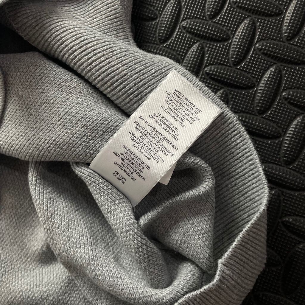 Ralph Lauren Grey 1/4 Zip Jumper | Mens Classic Fit M / 3731
