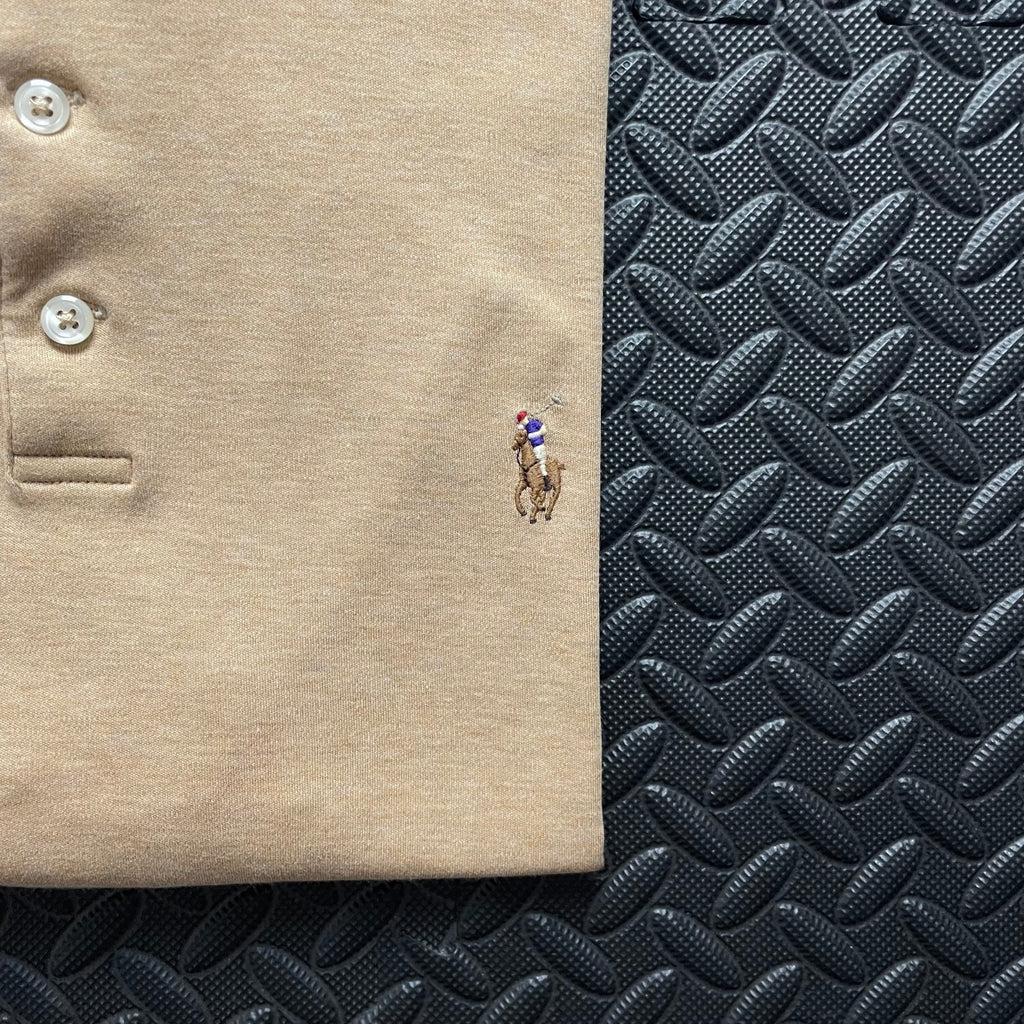 Ralph Lauren Beige Polo Shirt | Men’s Custom Slim Fit M / 3652