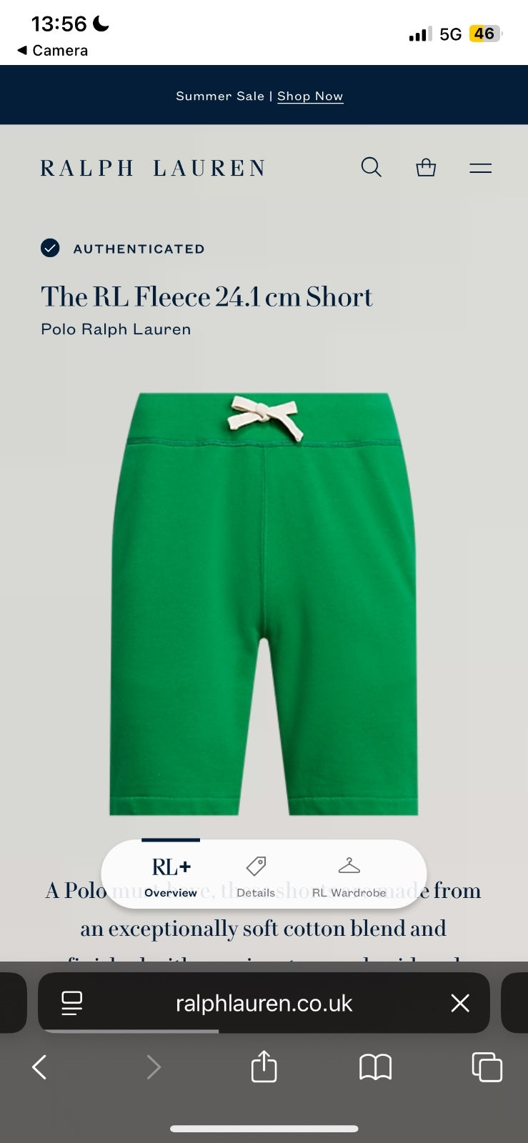 Ralph Lauren Green Shorts | Mens XS | Jogger