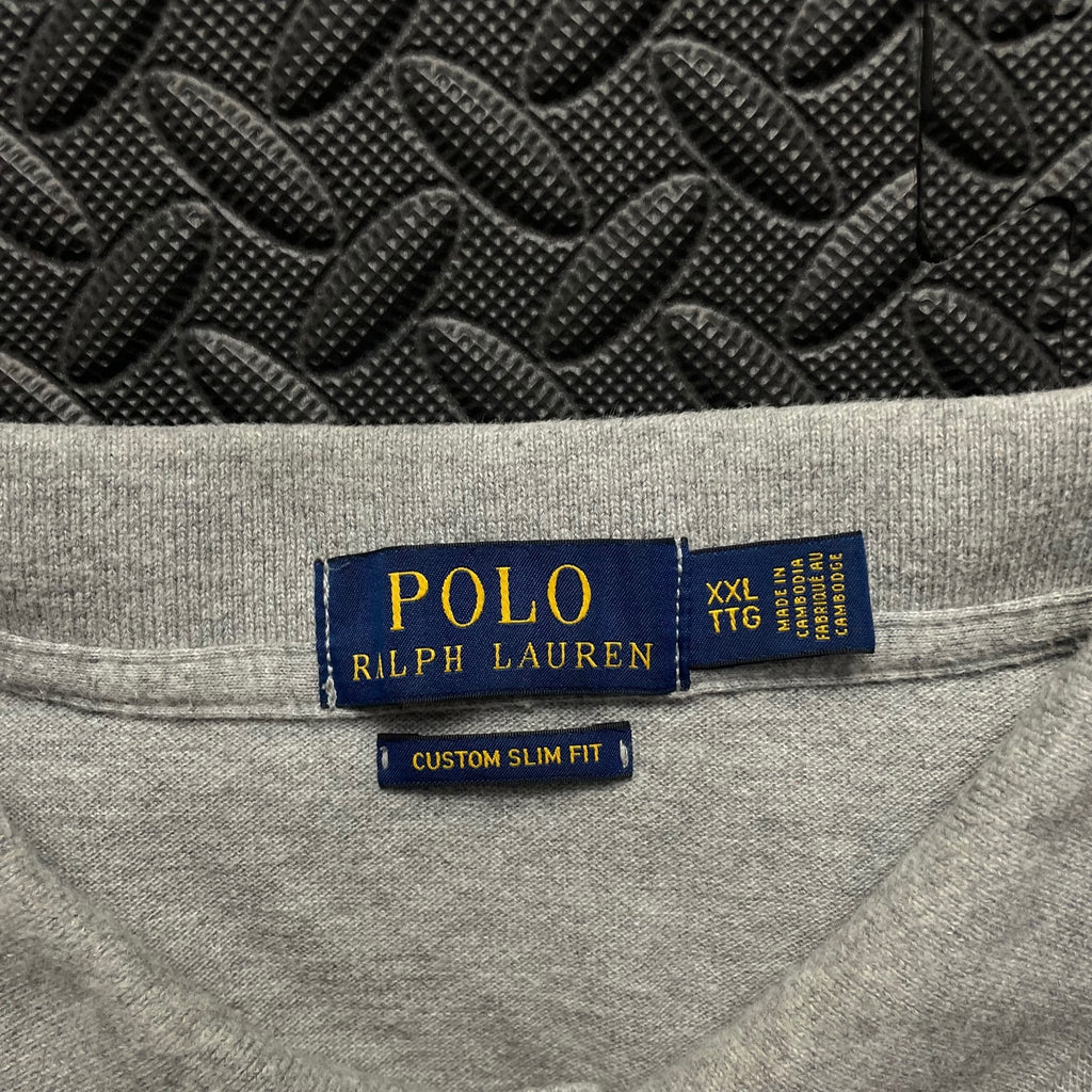 Ralph Lauren Grey Polo Shirt | Men’s Custom Slim Fit XXL / 3748