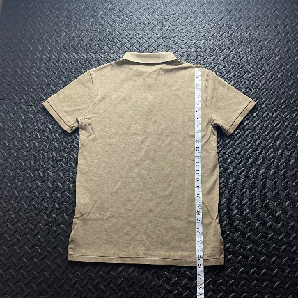 Ralph Lauren Beige 1/4 Zip Polo Shirt | Men’s Custom Slim Fit S / 3625