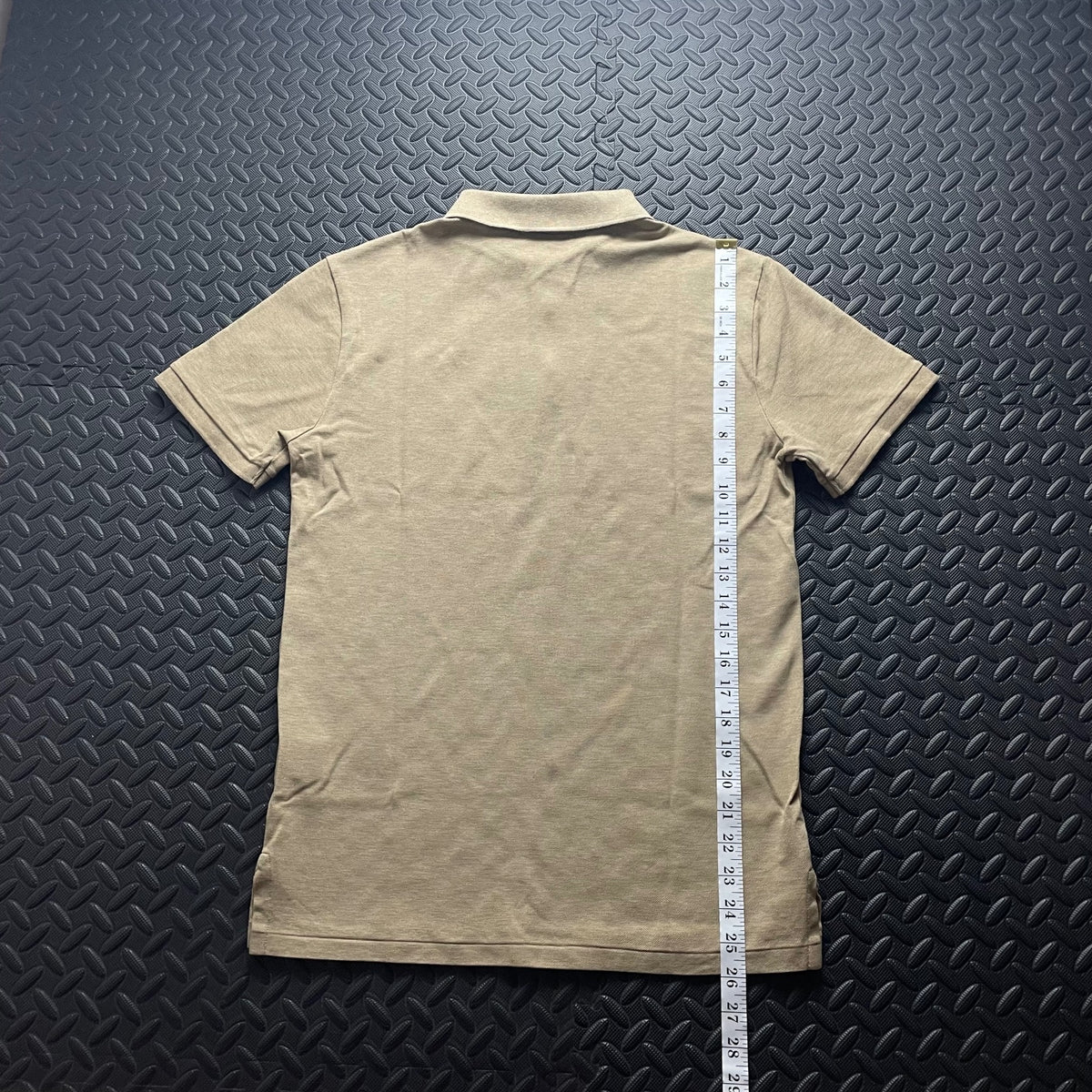 Ralph Lauren Beige 1/4 Zip Polo Shirt | Men’s Custom Slim Fit S / 3625