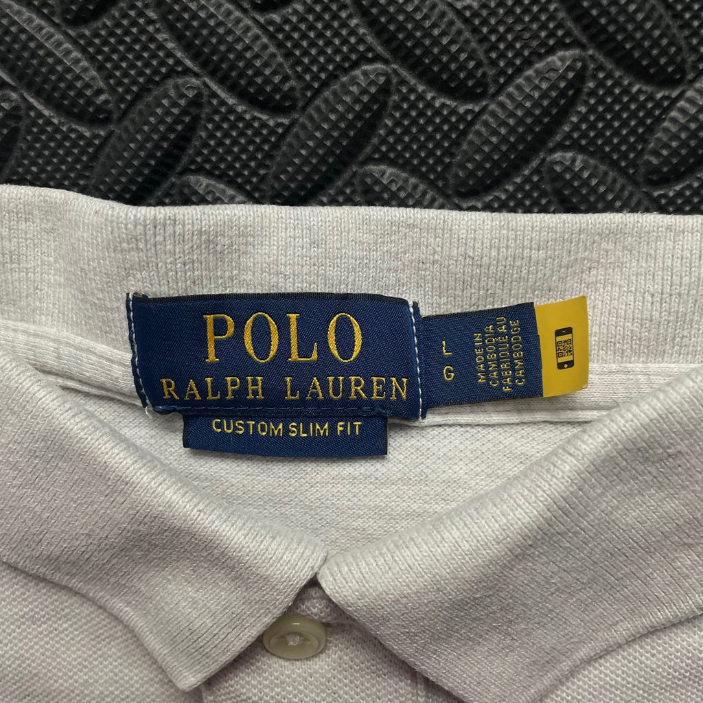 Ralph Lauren Cream Polo Shirt | Men’s Custom Slim Fit L / 3418