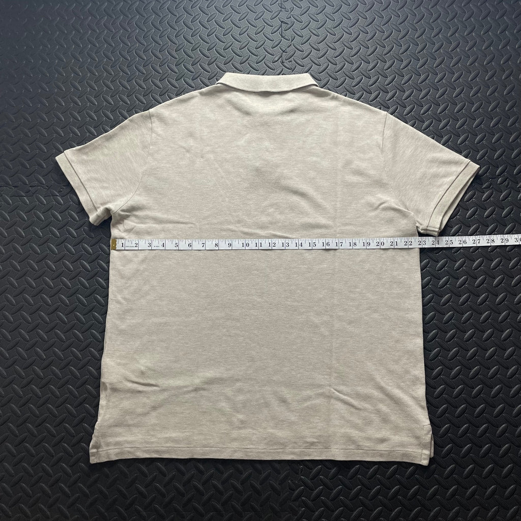 Ralph Lauren Beige Polo Shirt | Men’s Custom Slim Fit L / 3663