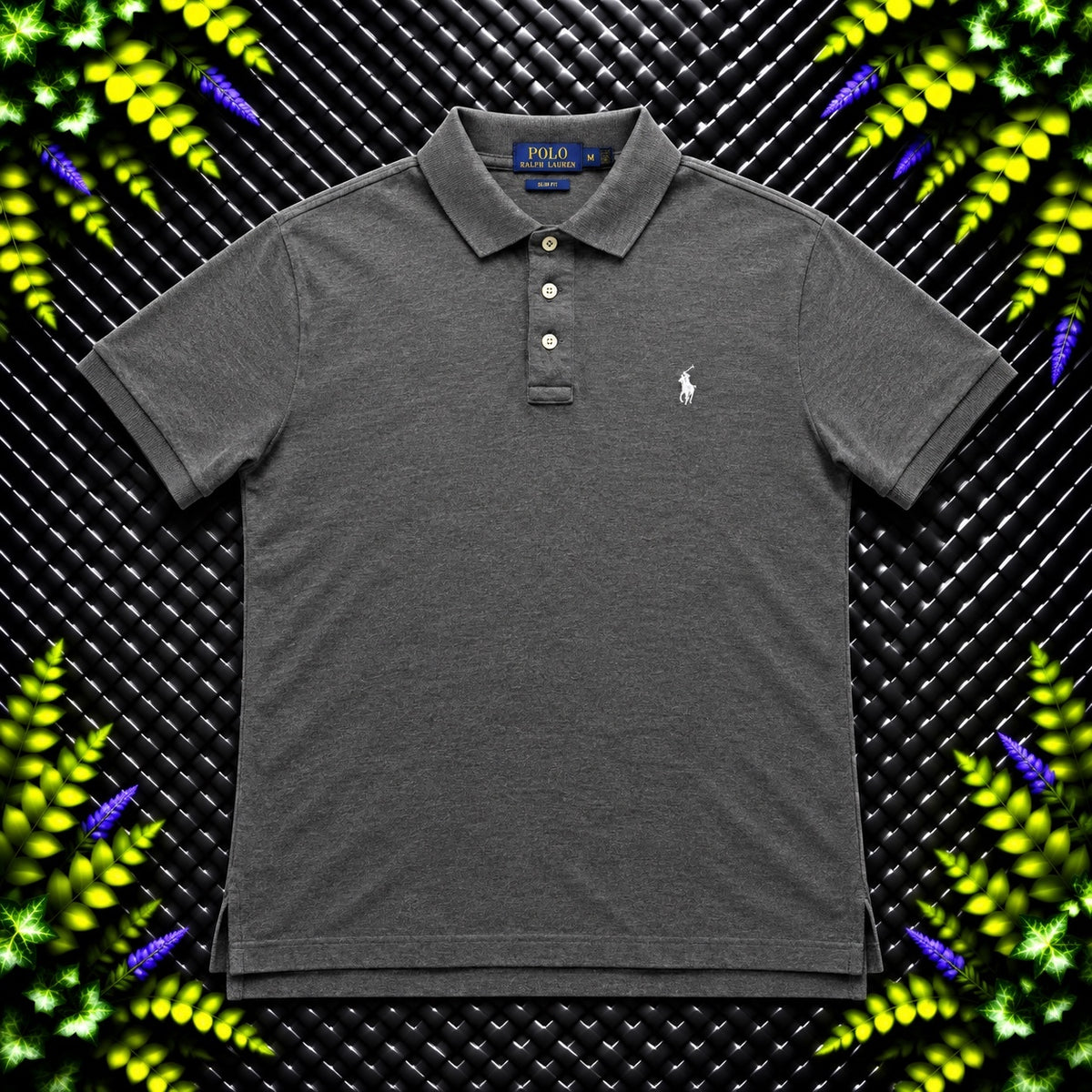Ralph Lauren Grey Polo Shirt | Men’s Slim Fit XXL / 3827