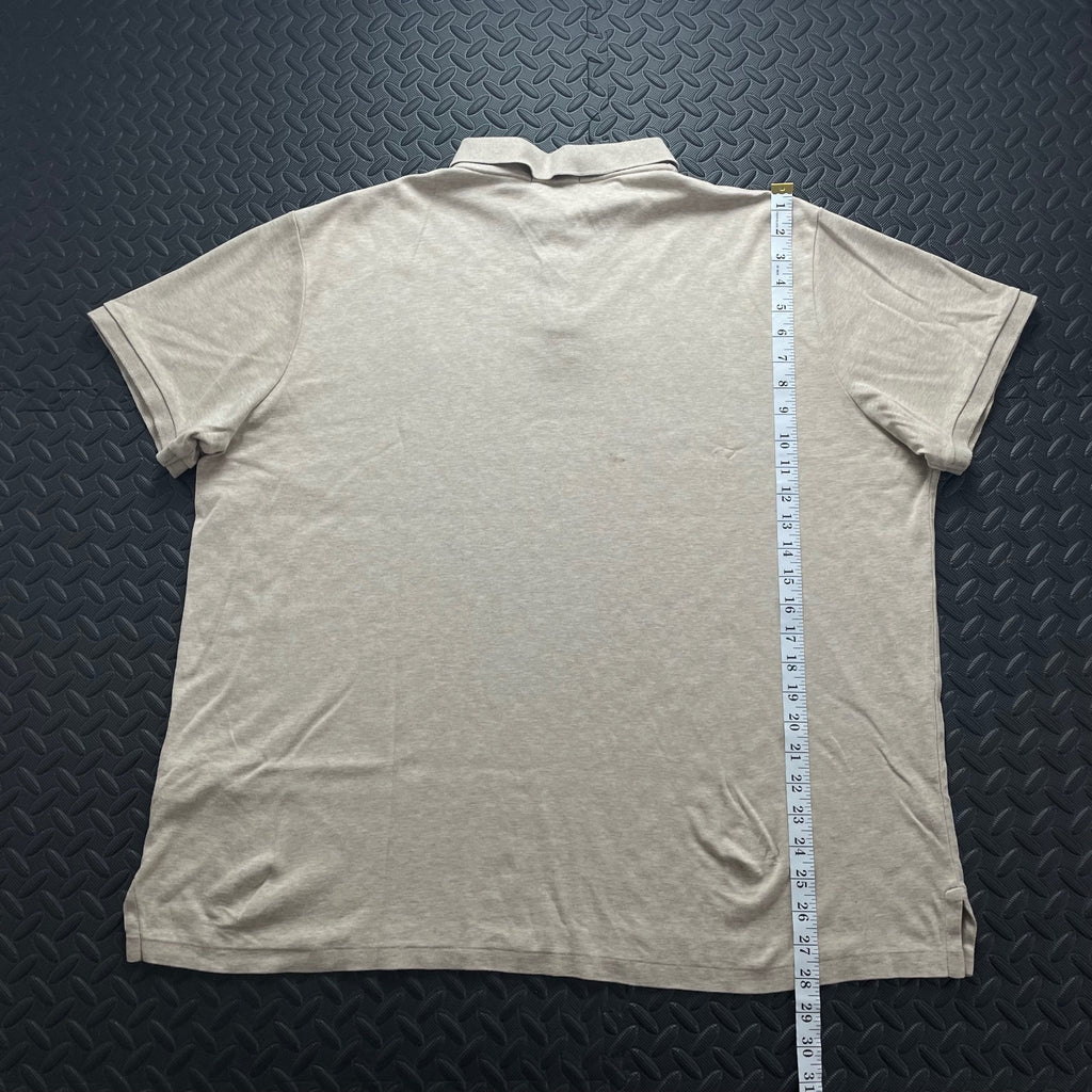 Ralph Lauren Beige Polo Shirt | Men’s Custom Slim Fit XXL / 3700