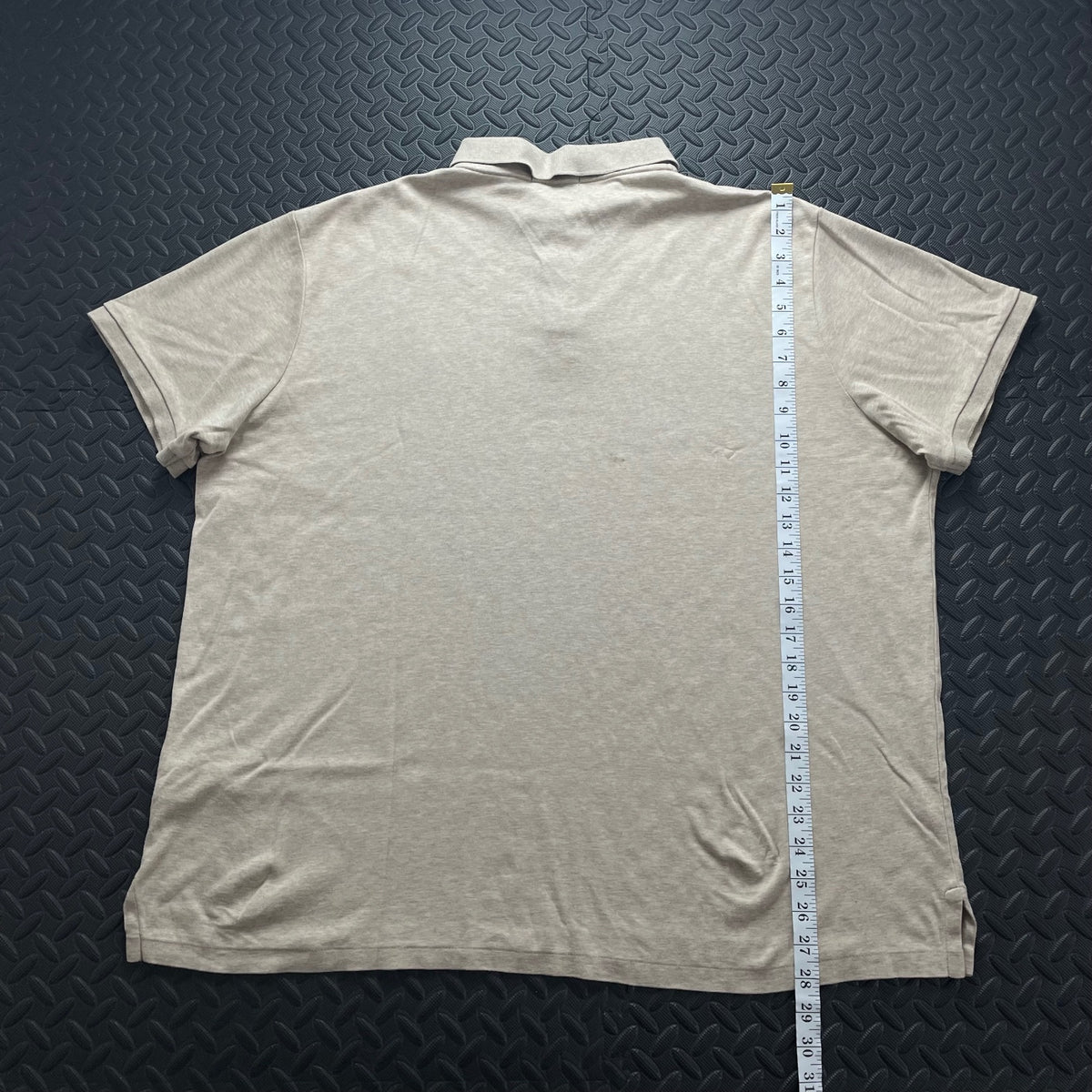 Ralph Lauren Beige Polo Shirt | Men’s Custom Slim Fit XXL / 3700