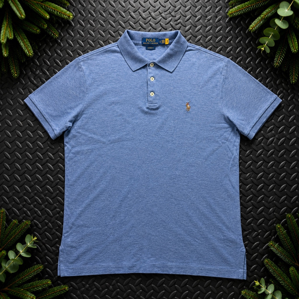 Ralph Lauren Blue Polo Shirt | Men’s Slim Fit L / 3869