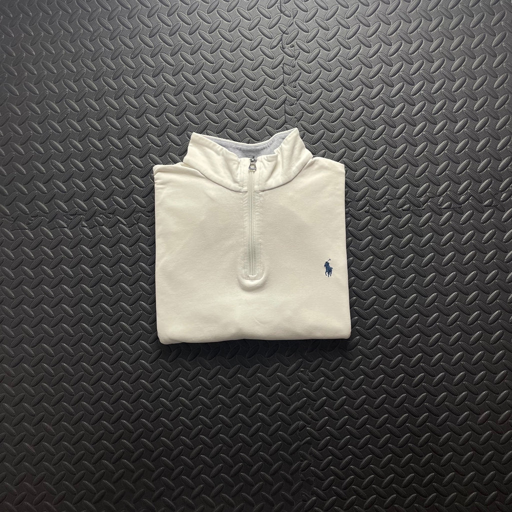 Ralph Lauren Cream 1/4 Zip Jumper | Men’s Classic Fit XL / 3743