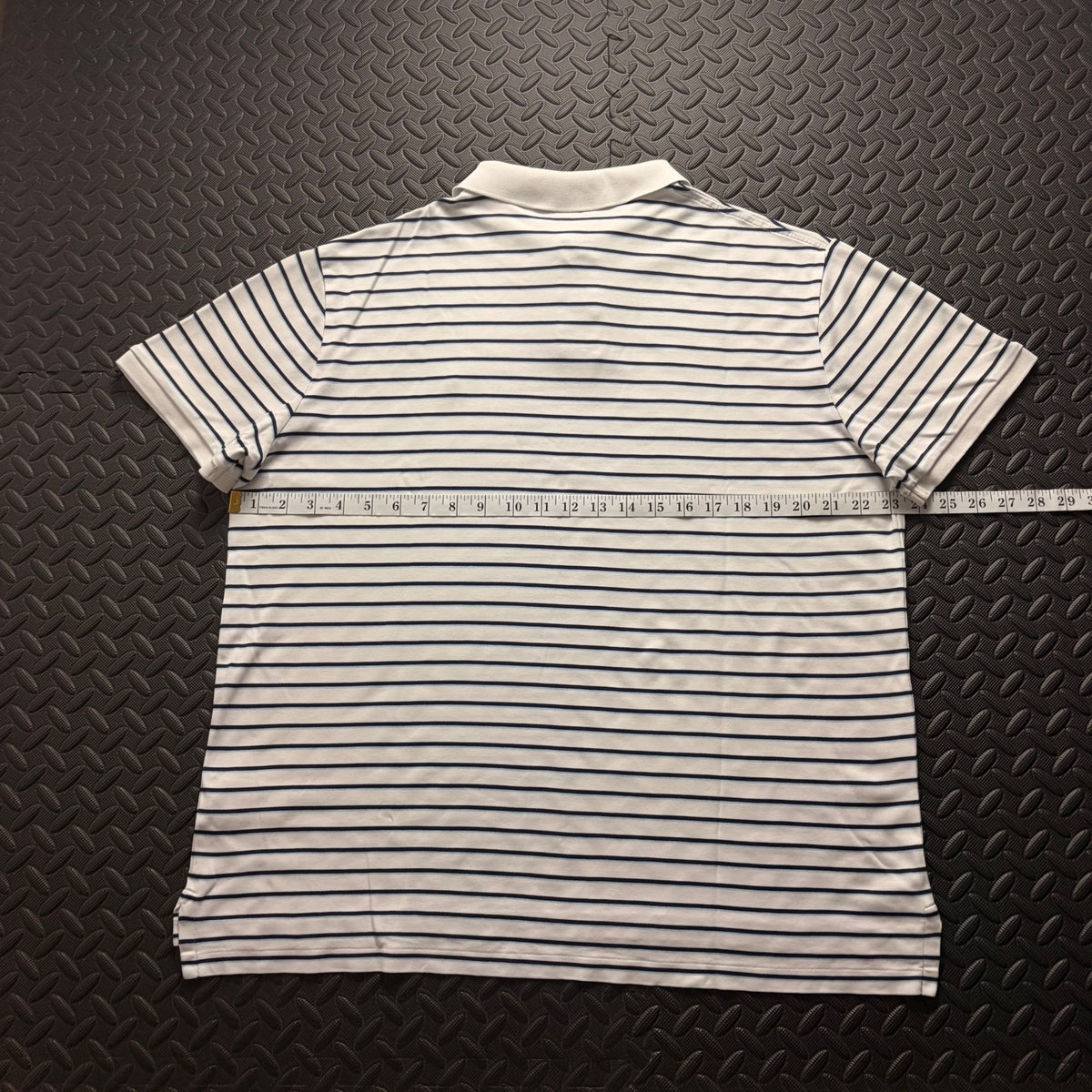 Ralph Lauren White Striped Polo Shirt | Men’s Custom Slim Fit XL / 3830