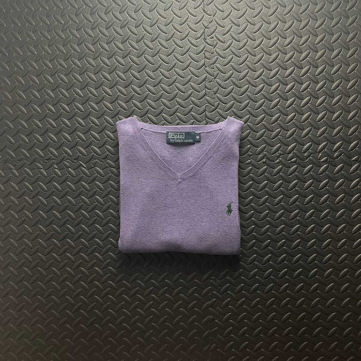 Ralph Lauren Purple V-Neck Jumper | Men’s Classic Fit M / 3785