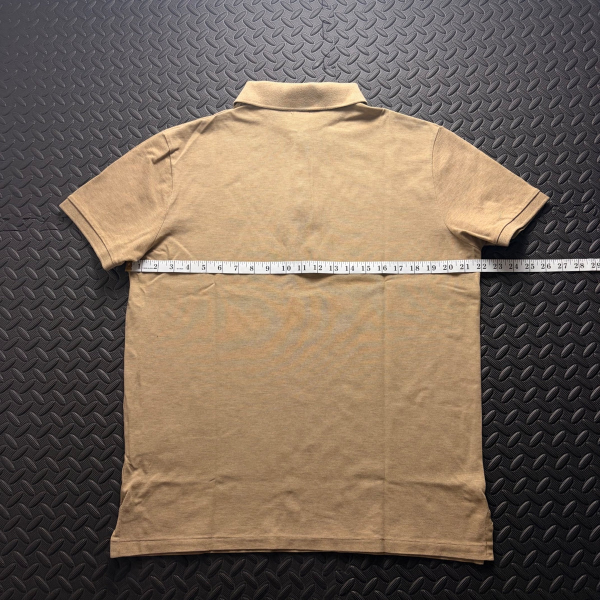 Ralph Lauren Beige 1/4 Zip Polo Shirt | Men’s Custom Slim Fit L / 3870