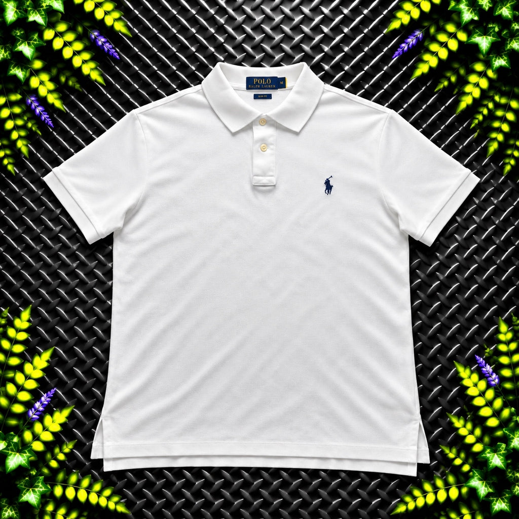 Ralph Lauren White Polo Shirt | Men’s Slim Fit M / 3836