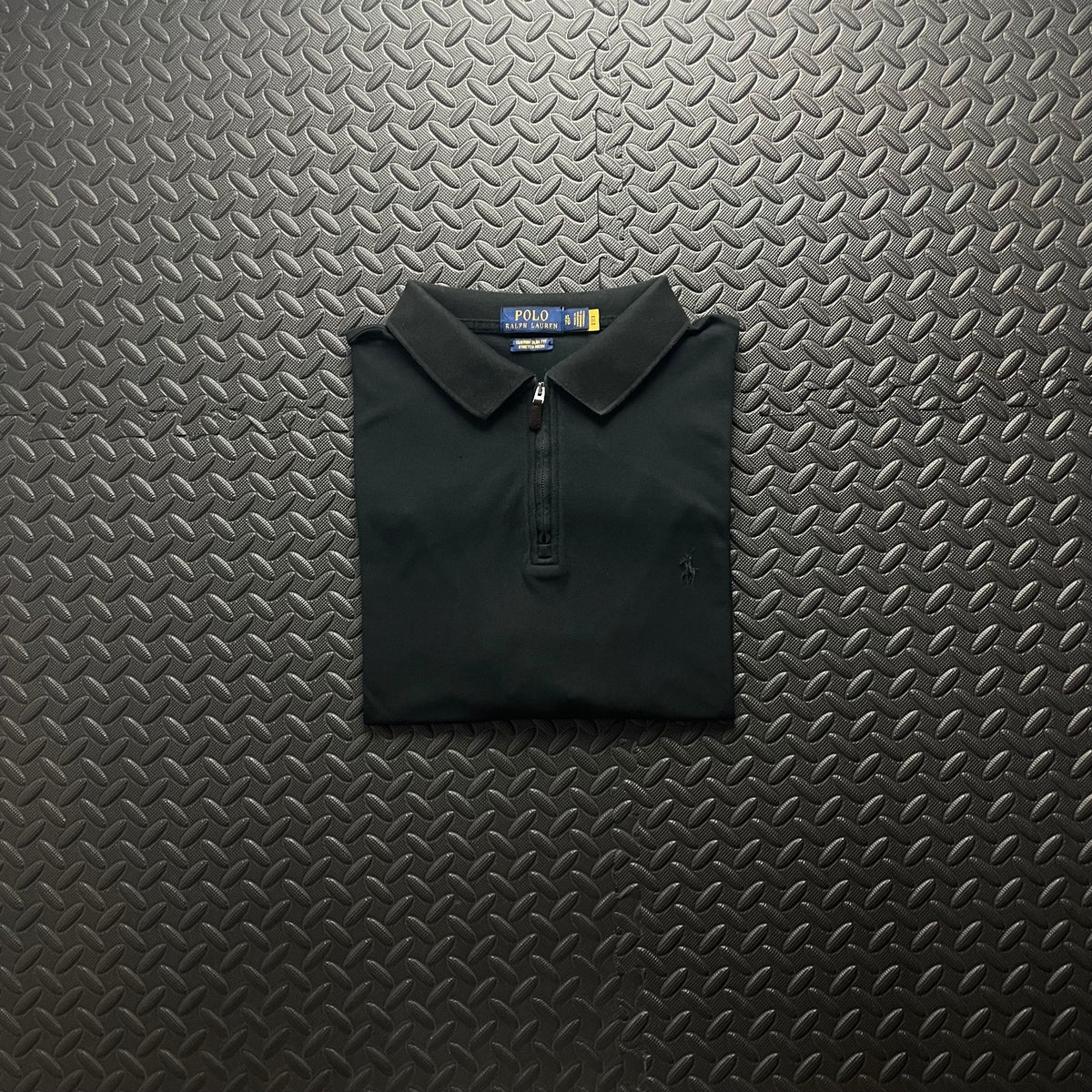 Ralph Lauren Black 1/4 Zip Polo Shirt | Men’s Custom Slim Fit XL / 3798