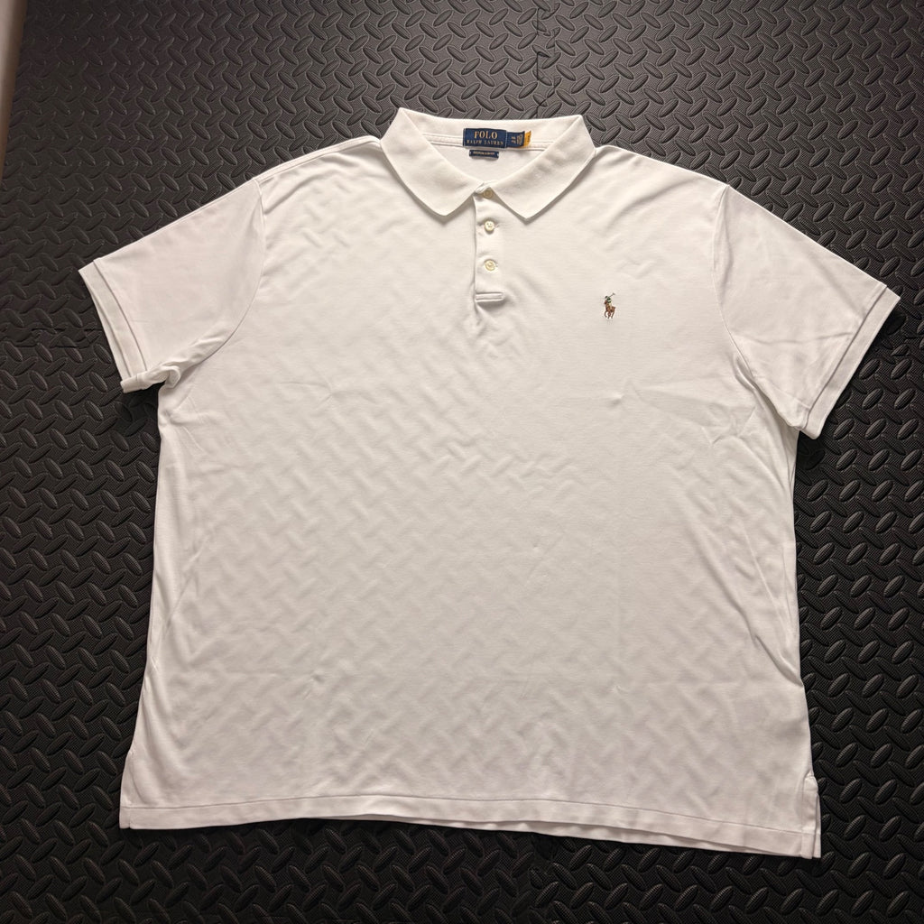 Ralph Lauren White Polo Shirt | Men’s Custom Slim Fit XXL / 3819