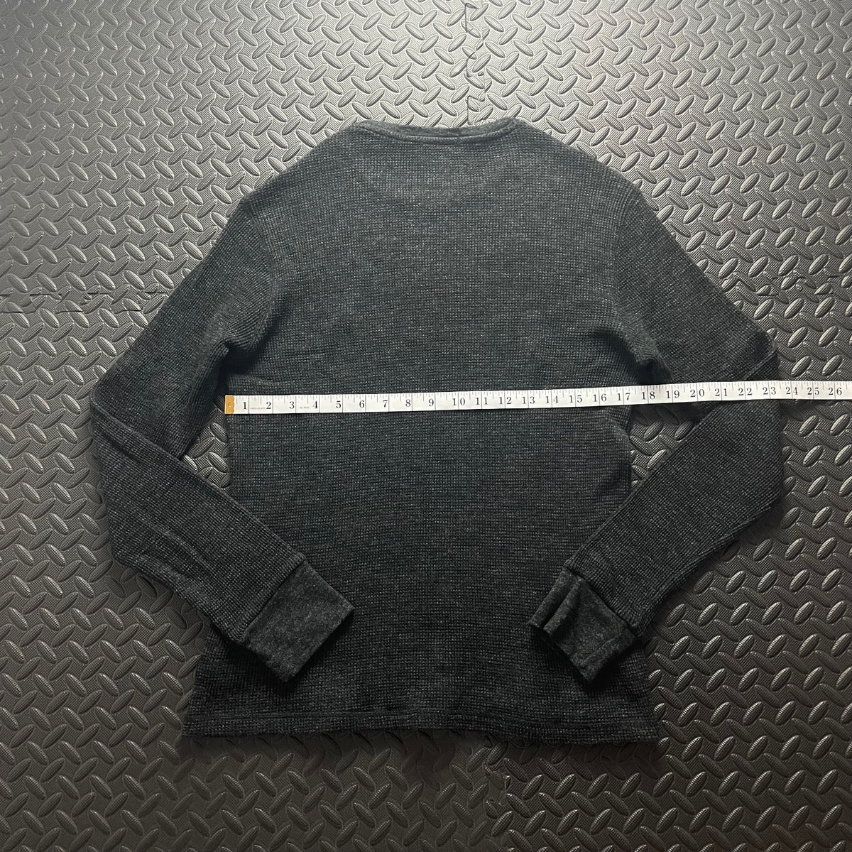 Ralph Lauren Grey Crewneck Waffle Jumper | Men’s Classic Fit L / 3775