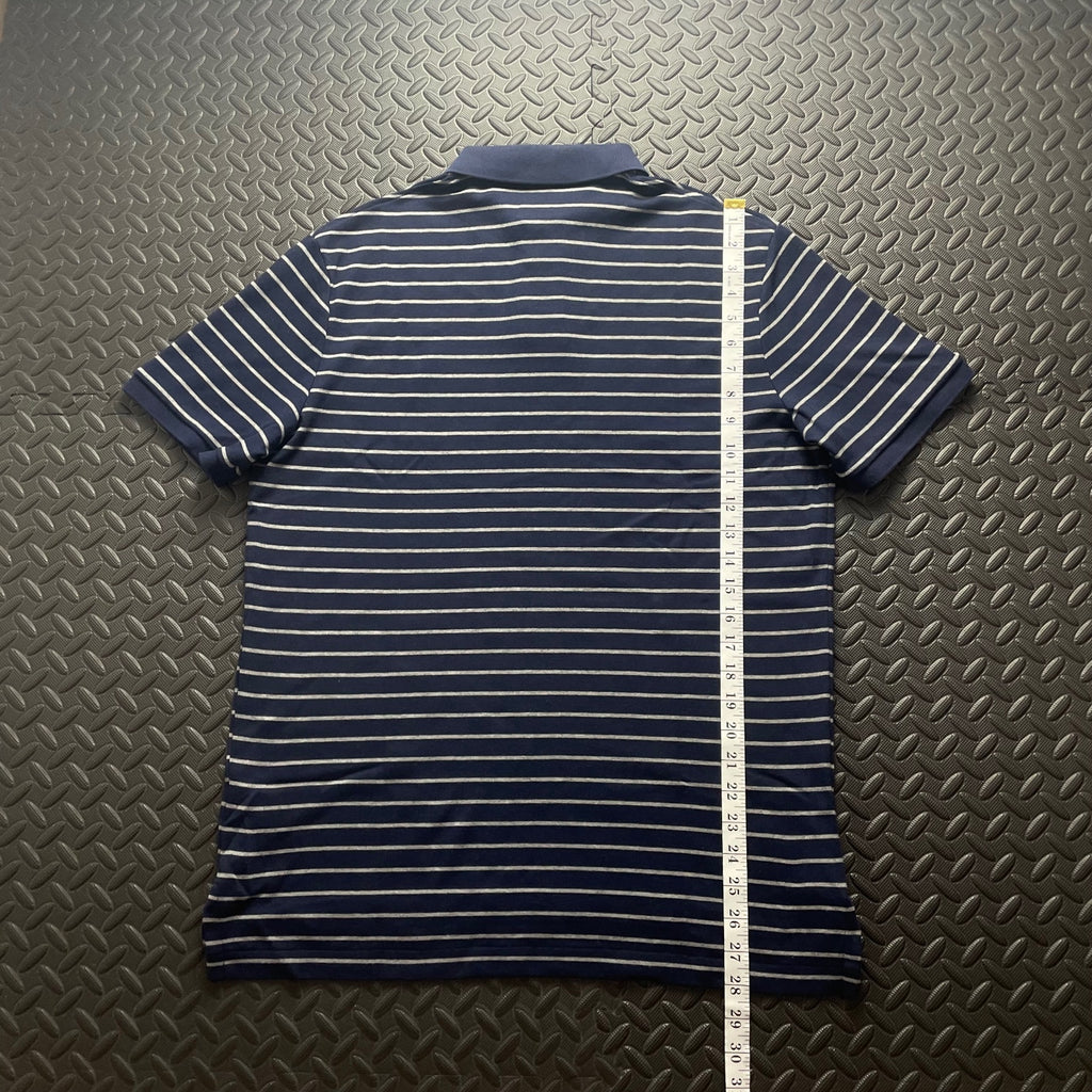 Ralph Lauren Navy Striped Polo Shirt | Men’s Classic Fit M / 3755
