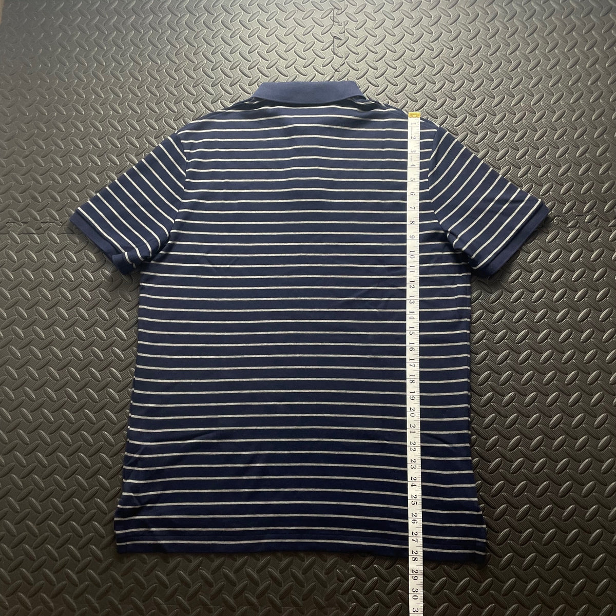 Ralph Lauren Navy Striped Polo Shirt | Men’s Classic Fit M / 3755
