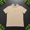 Ralph Lauren Beige Polo Shirt | Men’s Slim Fit M / 3631