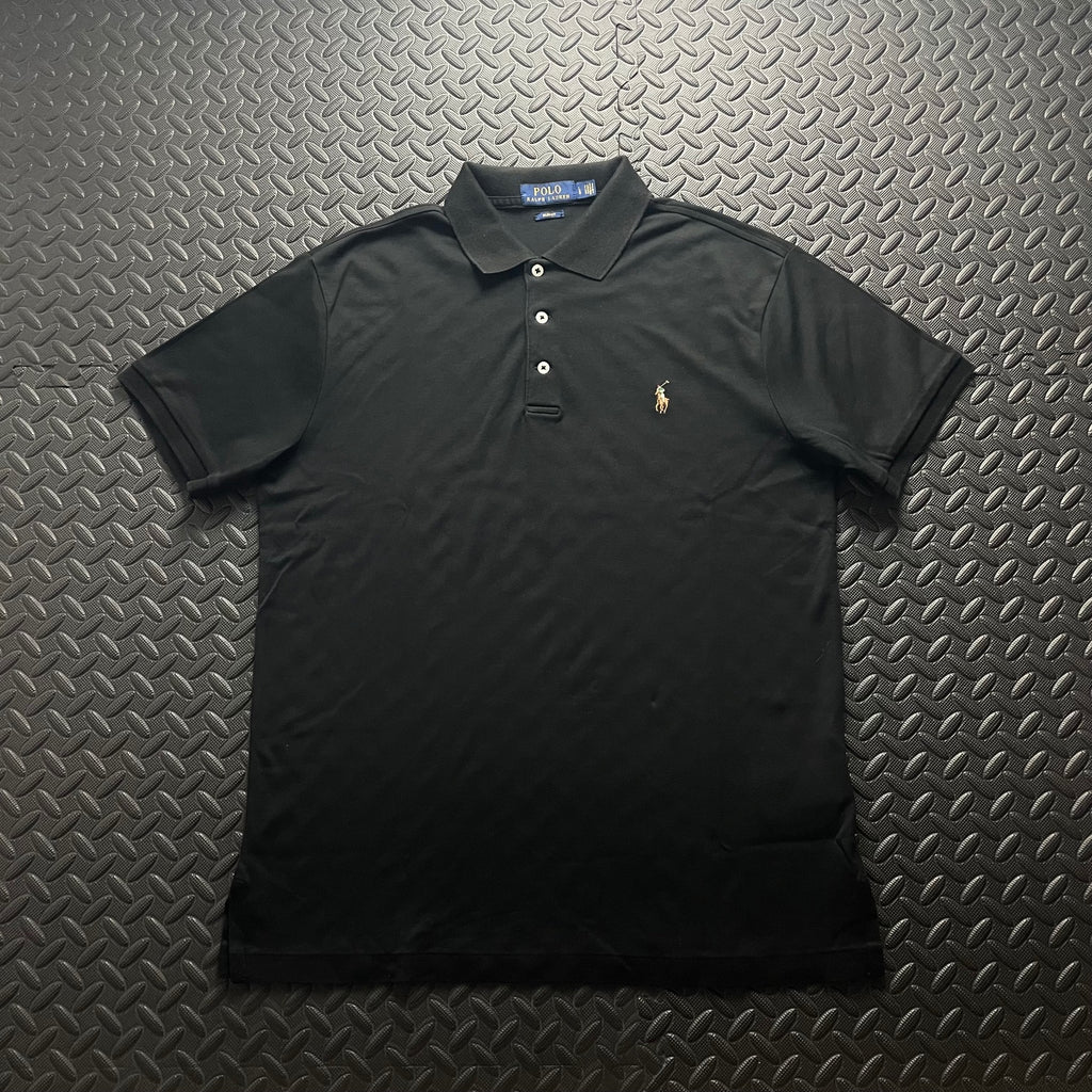 Ralph Lauren Black Polo Shirt | Men’s Slim Fit L / 3606