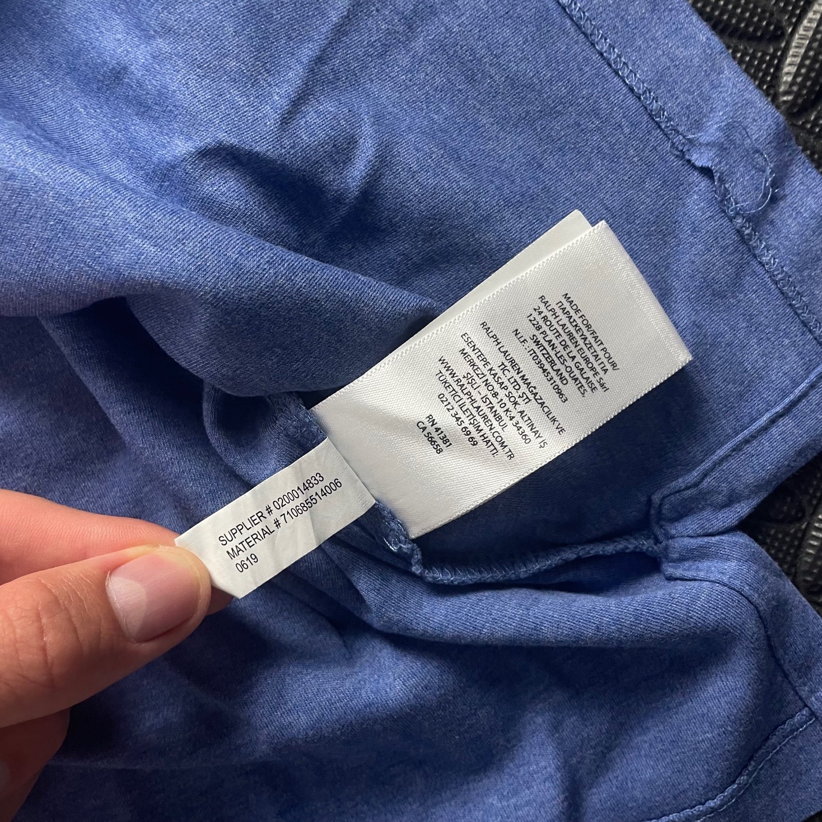 Ralph Lauren Blue Polo Shirt | Men’s Slim Fit XL / 3404