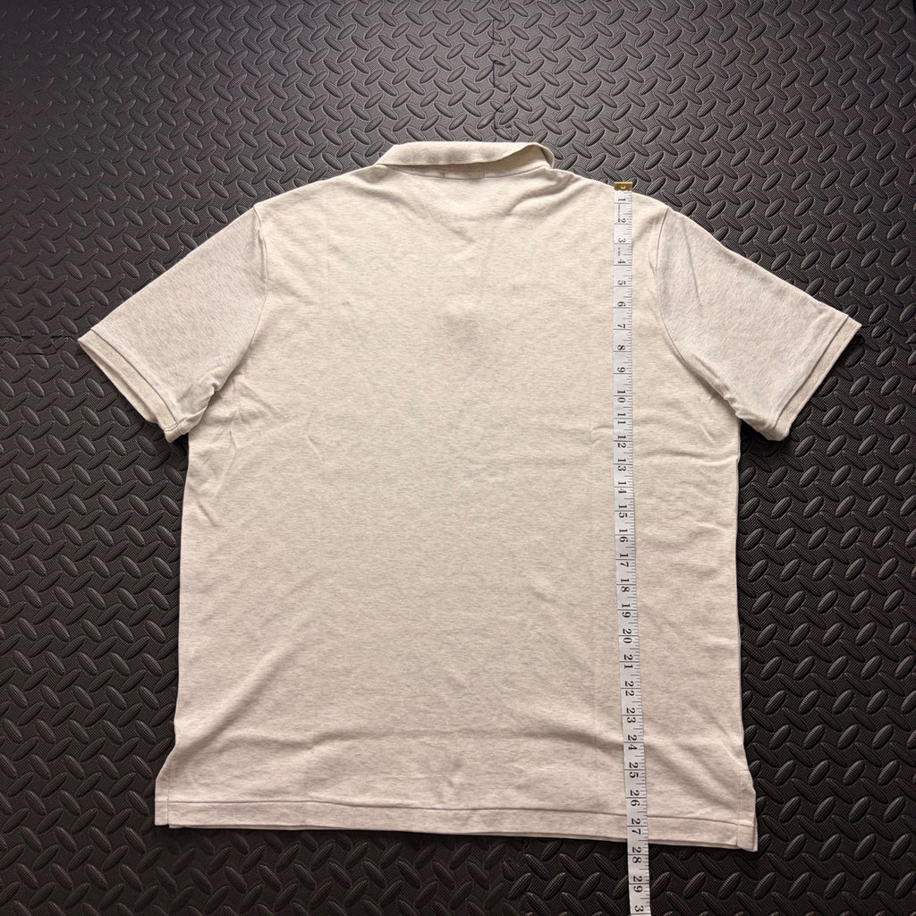 Ralph Lauren Cream Polo Shirt | Men’s Classic Fit L / 3857