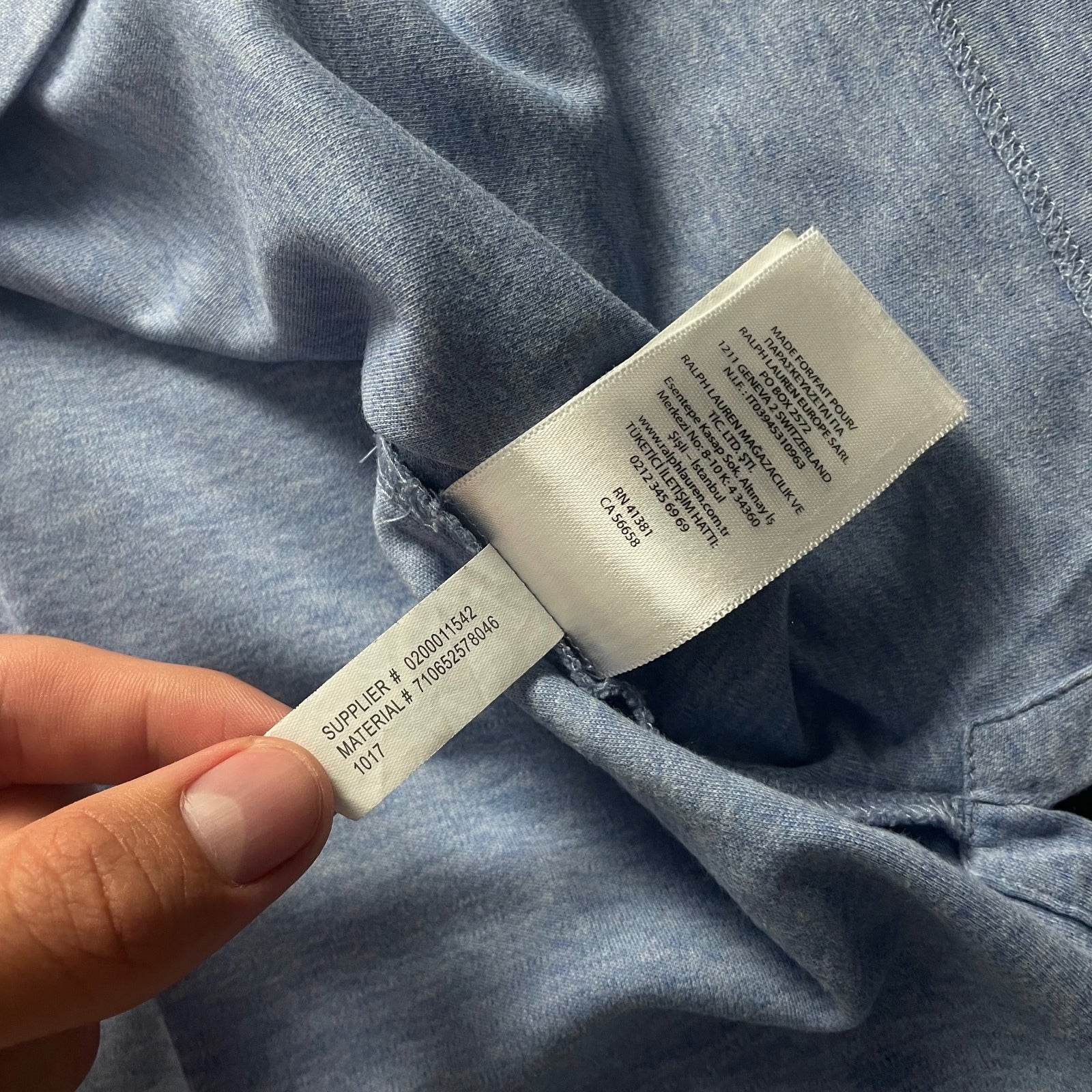Ralph Lauren Light Blue Polo Shirt | Men’s Slim Fit XL / 3401