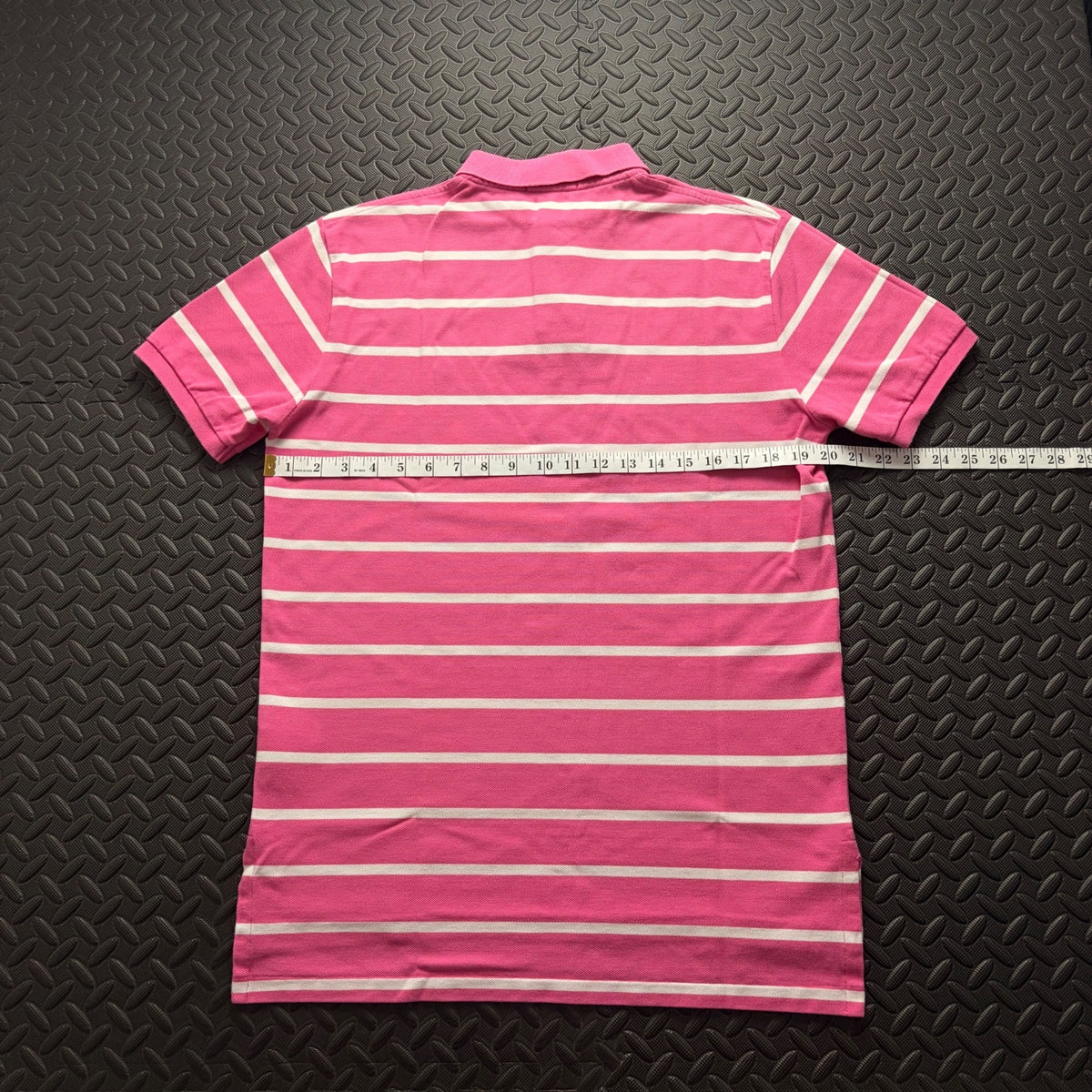 Ralph Lauren Pink Striped Polo Shirt | Men’s Classic Fit M / 3807