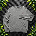 Ralph Lauren Grey V-Neck Jumper | Men’s Classic Fit S / 3783