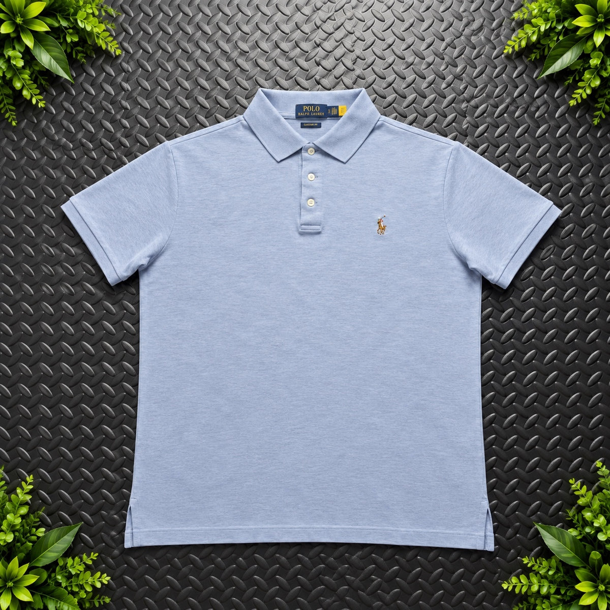 Ralph Lauren Light Blue Polo Shirt | Men’s Custom Slim Fit L / 3637