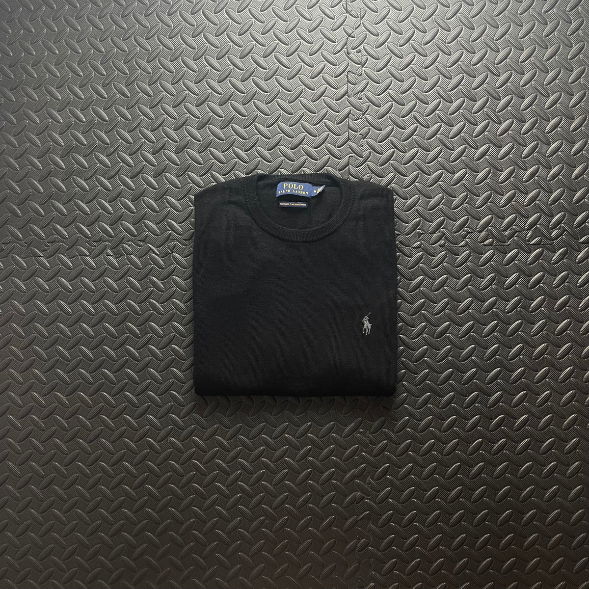 Ralph Lauren Black Crewneck Jumper / Merino Wool | Mens Classic Fit M / 3677