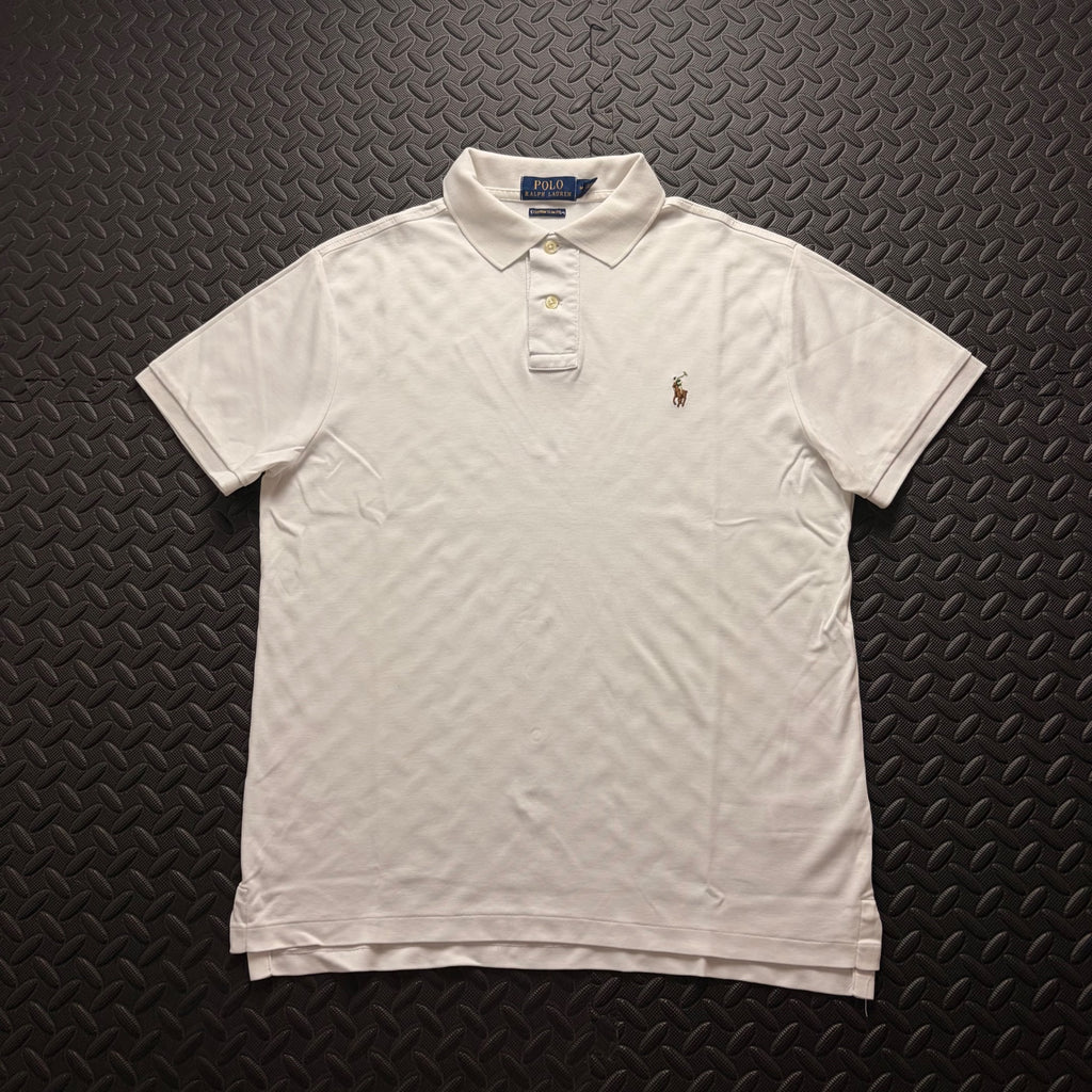 Ralph Lauren White Polo Shirt | Men’s Custom Slim Fit M / 3841