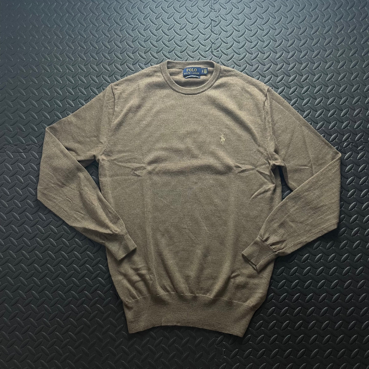 Ralph Lauren Brown Crewneck Jumper / Merino Wool | Mens Classic Fit S / 3678