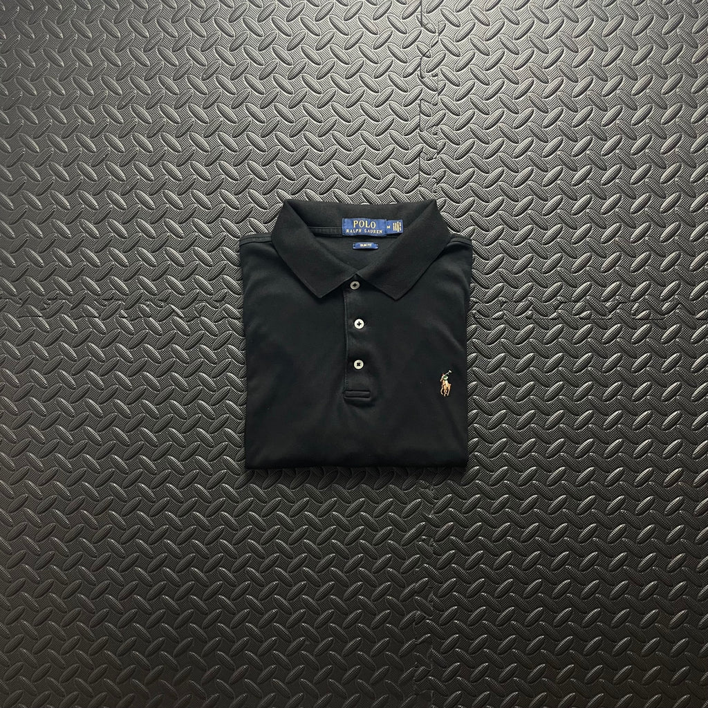 Ralph Lauren Black Polo Shirt | Men’s Slim Fit M / 3603